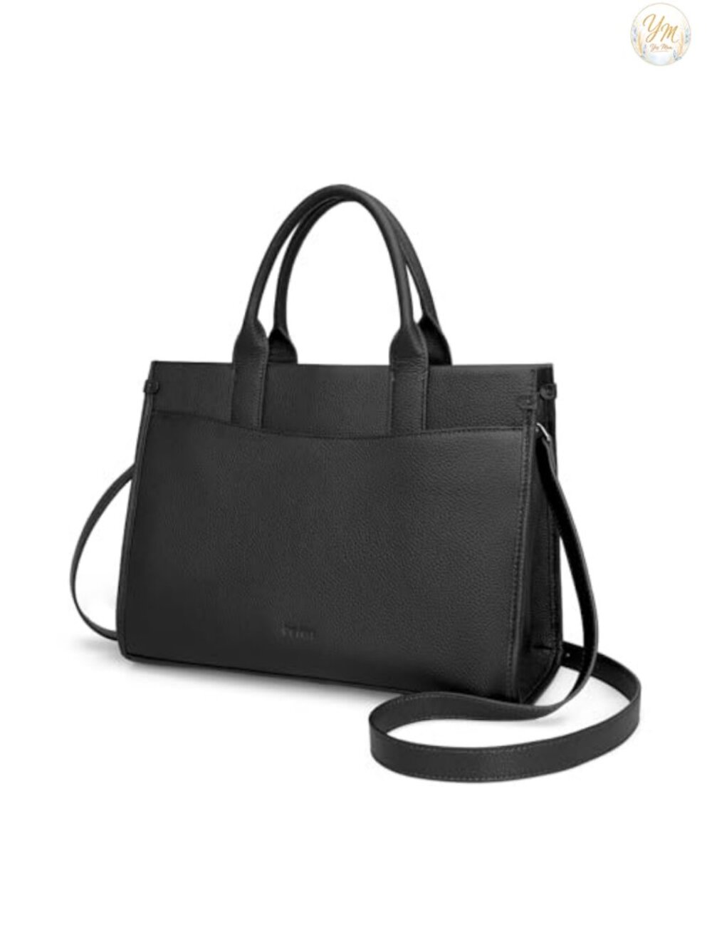 Genuine Leather Satchel Tote Bag - Crossbody